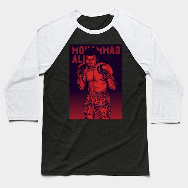 Mohammad Ali Pop Art Baseball T-Shirt by Adrielvector Gallery